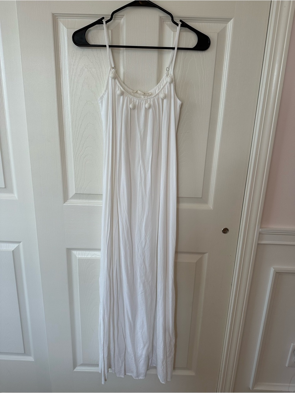 lovestitch White Maxi Slip Dress with Spaghetti Straps